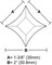 1-3/8" x 1-3/8" x 2" Pointed Star Glass Bevel - 4.7MM - 10 Pack